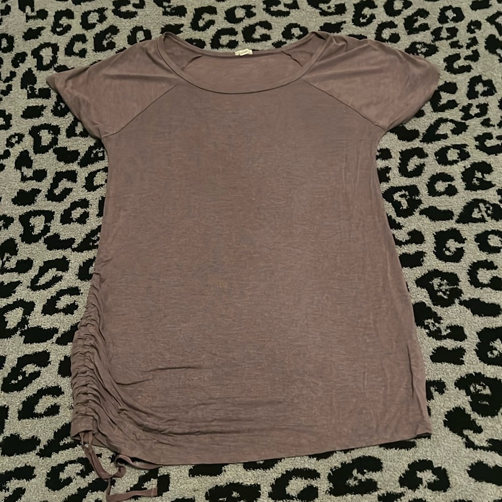 Garage T-shirt dress with cinched side tie